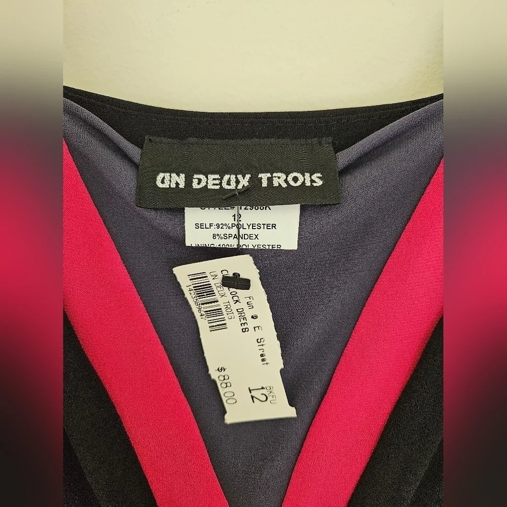 Un Deux Trois Color Block Dress NWT